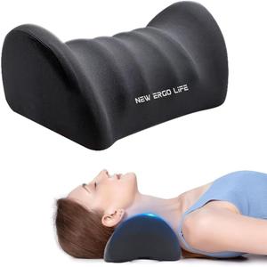 Neck Support Pillow  Memory Foam Neck Pillow for Cervical Comfort, Ergonomic C-Curve for Neck Relaxation, Removable & Washable Cover, Ideal for Home, Office and Travel Use (Black)