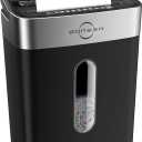 Bonsen 10-Sheet Cross Cut Paper Shredder for Home Office, P-4, Portable Handle, 4 Gallons Bin, Paper and Credit Card Shredder, Black (S3201 New Version)