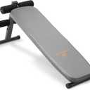 Marcy Utility Slant Board Exercise Bench for Strength Training and Home Gym Workouts (Charcoal)