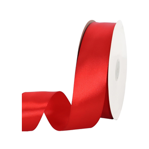 TONIFUL 100 Yards Red Ribbon 1-1/2 Inch - Solid Red Wide Satin Ribbon for Flower Bouquet Gift Wrapping Wedding Chair Sash Valentine's Day and Christmast Decorations Hair Crafts & Sewing Size: 1.5 in x 100 yds