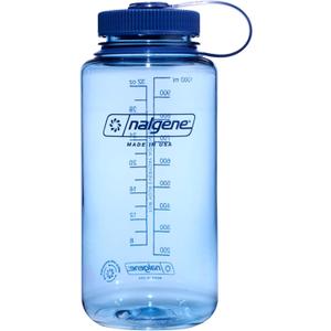 Nalgene Sustain Tritan BPA-Free Water Bottle Made with Material Derived From 50% Plastic Waste (using ISCC certified mass balance), 32 OZ, Wide Mouth (Baby Blue)