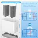 Toothbrush and Toothpaste Holders for Bathrooms Countertop - Detachable 5 Slots Kids Electric Toothbrush Holders Set Wall Mounted with Removable Dividers for Bathroom Decor and Accessories Organizer