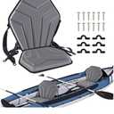 Universal Kayak Seat with Back Support, Comfortable Deluxe Sit-On-Top Canoe Seat for SUP Paddle Board Fishing Boat with 6 Adjustable Straps
