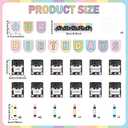 2 x Birthday Bulletin Board Classroom Decorations Crayon Box Cutouts Composition Notebook Crayon Name Tags for Wall Chalkboard Decor Preschool Classroom Decor Teacher Back to School Supplies