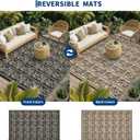 Garvee Outdoor Rugs 9x12 Waterproof Reversible Mat Boho Leaf Patio Rug with 4 Stakes and Storage Bag, Large Outdoor RV Mat Rugs for Camping, Picnic, Balcony, Deck, Backyard, Black & Brown