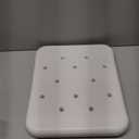 Vaunn Medical Deluxe Spa Shower Chair with Arms and Back, Bath Seat for Seniors, 350 lbs Max Weight, White With Light Gray Arms