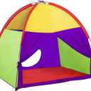 ATDAWN Kids Play Tent, Kids Pop Up Tent, Camping Playground, Indoor/Outdoor Children Playhouse for Boys and Girls, Rainbow Color