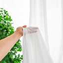 Ivory White Sheer Curtains 96 Inches Long, 2 Panels Set, Light Filtering Rod Pocket Window Drapes, Elegant Semi-Transparent Curtain Panels for Living Room, Bedroom, Each 50" W x 96" L