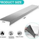 Blulu 304 Stainless Steel Universal Gap Filler - 36'' x 2.5'' x 1'' Stainless Steel Stove Gap Covers for Microwave/Oven/Range/Cooktop Kitchen Decor
