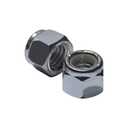 1/4-20 Nylon Lock Nuts, 304 Stainless Steel Insert Hex Locknuts, Full Thread, Hex Drive, Bright Finish, self-Locking Function to Prevent loosening (50 Pack)