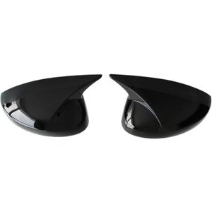 AUCERAMIC 2PCS Rearview Mirror Covers Caps 11th Gen Civic Fit for 2022-2026 Honda Civic LX EX Sport Si Sedan, LX EX-L Sport Hatchback Glossy Black (Adapt to non turn signal lights)