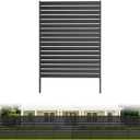 1 Panel No Dig Privacy Fence Screen, 60" H 48" W Metal Outdoor Air Conditioner Fencing for AC Unit Cover, Hide Trash Bins, & Pool Equipment Enclosure, Decorative Garden, Patio & Backyard, Rustproof