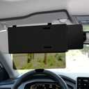 Polarized Sun Visor Extender, Car Sun Blocker with PC Lens and Side Sunshade, Portable Auto Sun Visor, UV Protection Anti-Glare Auto Visor for Safe Driving Fit for Most Cars (Black)