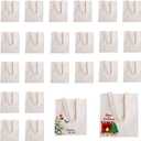 24 Pcs Small Kids Canvas Tote Bags - 8x8.7 Inch Mini Craft Bags, Bulk Sublimation Blanks for DIY Painting, Perfect for Children's Art Classes, Party Favors & Wedding Gifts