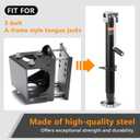 Yuleimy Side Mount Electric Trailer Jack Stand, Heavy-Duty Trailer Tongue Jack Stand Bracket Relocation Kit, Bolt-On for 3-Bolt A-Frame Electric Tongue Jack, Tailgate Clearance Solution for RV & Boat