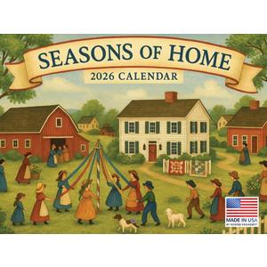 Seasons Of Home Folk Art Calendar 2026 Monthly Wall 12 Month | American Made In The USA