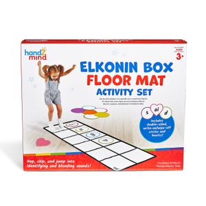 hand2mind Elkonin Box Floor Mat Activity Set, Phonemic Awareness, Phonics Games, Science of Reading Classroom Materials, Toddler Gross Motor Toys, Kids Active Play, Preschool Classroom Must Haves
