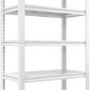 Raybee Garage Shelving White Storage Shelves 2010LBS Heavy Duty Metal Shelving Adjustable Metal Shelves for Storage Kitchen Pantry 63" H x 32.1" W x16.6 D