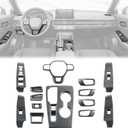 Center Console Moulding Trim for 2022-2026 Honda Civic 11th Gen with Steering Wheel Cover Air Outlet Trim Inner Door Bowl Cover Window Switch Panel Trim (Carbon Fiber Style)