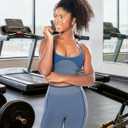 Striped Biker Shorts for Women 4" Seamless Stretchy High-Waisted Ribbed Workout Bottoms No Front for Yoga (L)