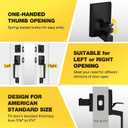 Kolet Front Door Lock Set, Front Door Handle and Deadbolt Set, Single Cyclinder Exterior Door Lock Set, Heavy Duty Zinc Alloy, Reversible for Right & Left Opening, Matte Black