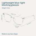 Gaoye Transparent, Clear Blue Light Glasses for Computer & Gaming - Anti UV Ray Lenses, Scratch-Resistant & Comfort Fit