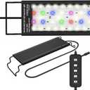 24/7 Mode LED Aquarium Light for 12-18 Inch Plant & Fish Tank, IP68 Full Spectrum Light, Sunrise-Daylight-Moonlight, White Red Green Blue Pink LEDs with Extendable Brackets for Freshwater