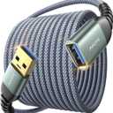 AINOPE USB Extension Cable 10FT,USB Extender, USB 3.0 Extension Cable, Male to Female Cord High Data Transfer Compatible with Webcam, USB Keyboard, Flash Drive, Hard Drive, Printer, Grey