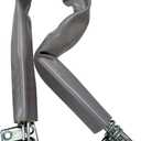 QCAA Extra Heavy Storm Door Chain Check, 20-1/2" Length, Zinc Die Cast Bracket, Satin Chrome, Steel Hook, Plastic Tube, 1 Pack, Made in Taiwan