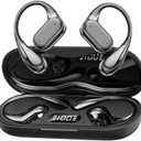 Open Ear Wireless Bluetooth Headphones, Pain-Free Air Conduction Ear Buds with LED Digital Display Charging Case, Sweat Resistant for Running, Safe Driving, and Extended Daily Use (Elegant Black)