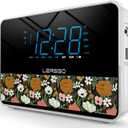 Alarm Clock Radio Bluetooth V5.2 Speaker with HD Sound and Bass,Blue Display with auto Dimmer,Snooze,Sleep Timer,Adjustable Volume,5V1A USB Charging Port