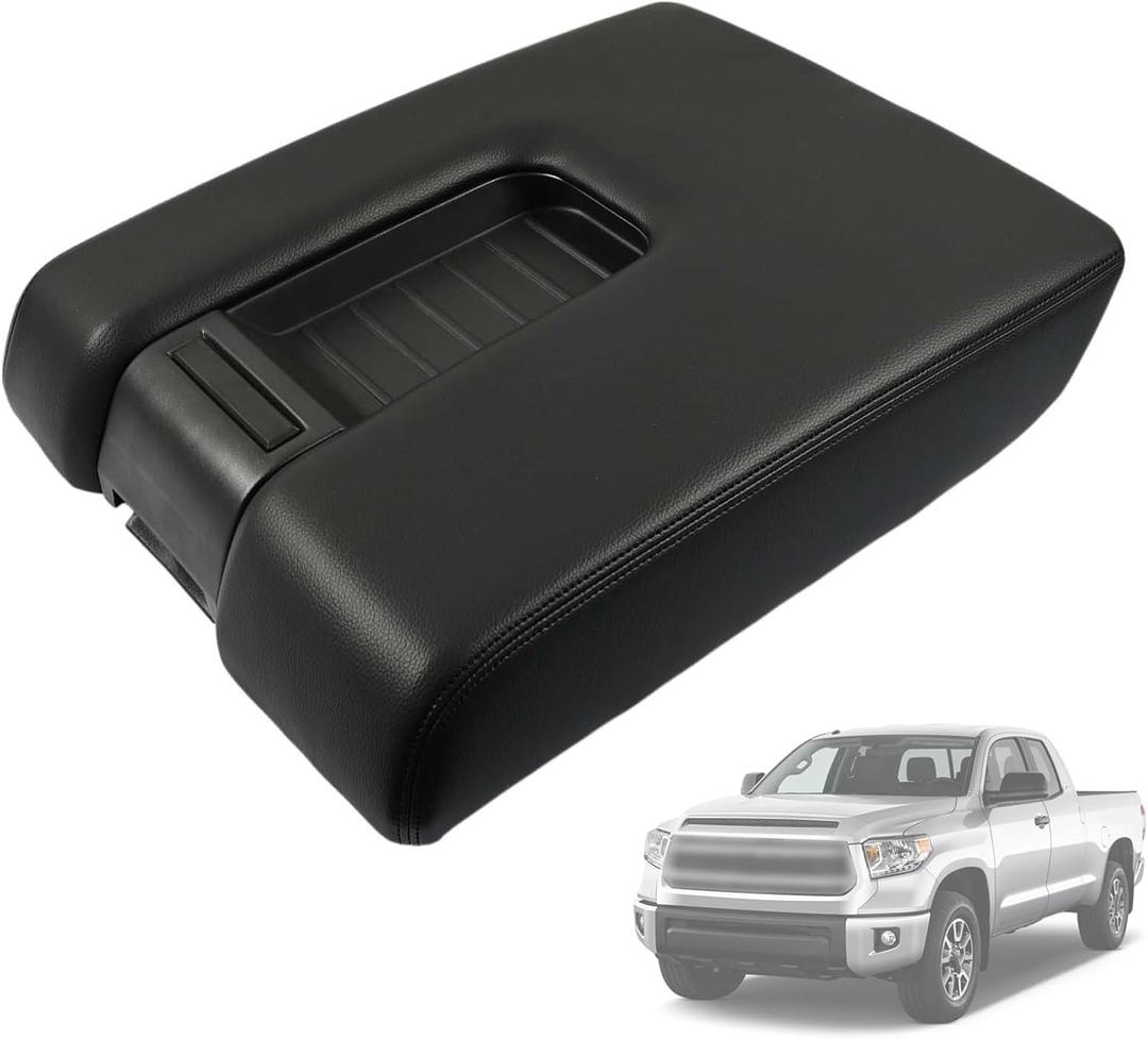 Center Console Armrest Lid Fit for Toyota Tundra 2014-2021 Black