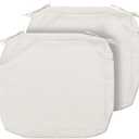 Magpie Fabrics Patio Cushion Covers Set of 2(Replacement Cover only, No Insert!), Waterproof Indoor Ourdoor Deep Seat Chair Cushion Slipcover with Ties(20x18x4 Inch, Cream Beige)