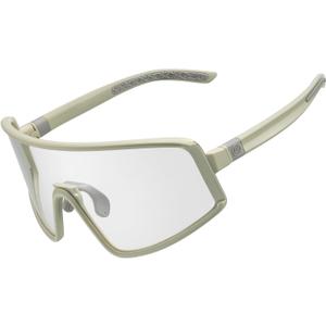 ROCKBROS Photochromic Cycling Glasses for Men Women Sports Glasses UV Protection (Off White/Clear)