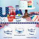 Gejoy 9 oz Rimmed Swirl Plastic Cups Disposable Wine Drinking Cups Clear Elegant Graduation Tumblers for Mother's Day Wedding Party Supplies(100 Pcs,Red, Blue)