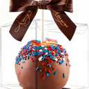 XP-ART 30 Pcs Candy Apple Boxes with Apple Sticks, Clear Caramel Apple Box Plastic Gift Cookie Makaron Cupcake Packaging for Treats, Party Favors, 4" L x 4" W x 4" H