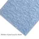 TOEPODO Pearlescent Ripple Cast Acrylic Sheets 1/8 Thick for Laser Cutting Plexiglass Sheets for Art Design Crafting DIY Home Decore Festival Ornaments (3, Water Blue, 8x12 Inch)