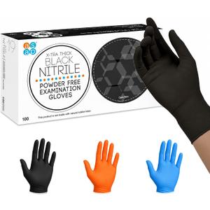 Nitrile Gloves Disposable Latex Free | Powder Free, Food Safe, Kitchen & Medical - Cleaning & Tattoo Supplies (S)