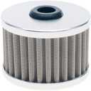 Billet Aluminum Stainless Steel Oil Filter for Dirt Bikes Motorcycle Quad ATV Replace KN112 CH6015 15410KF 520101053 3088036 K520101503, Corrosion Resistance Reusable and High Flow