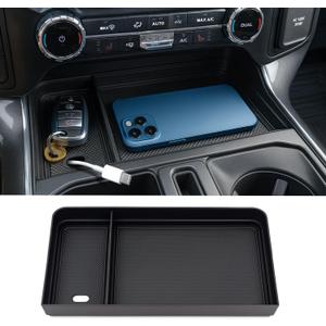Center Console Organizer for Ford F150 Accessories 2021-2025 / Lightning XLT 2022-2024, Deep Center Console tray Perfect for F150 Right in Front Shifter