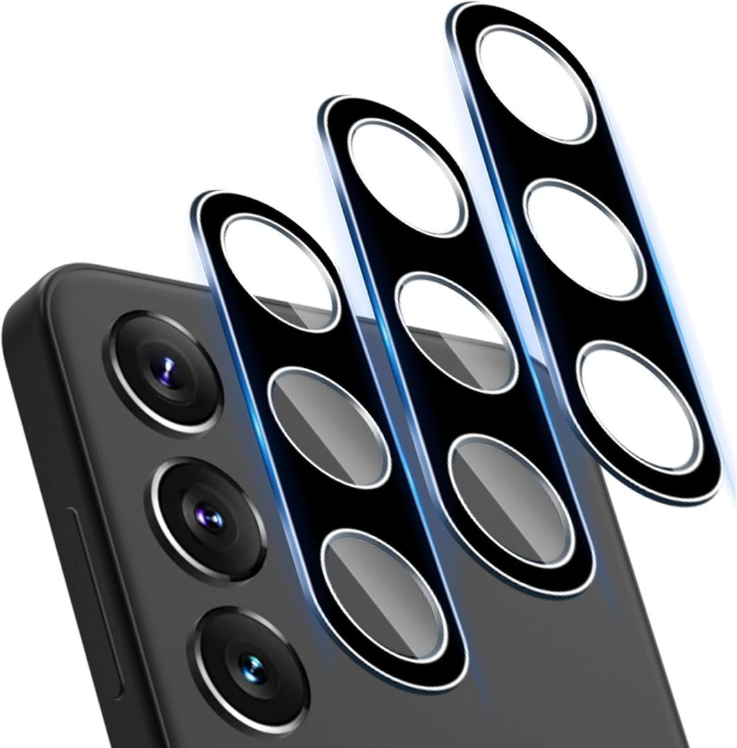4 x DEERLAMN Camera Lens Protector for Samsung Galaxy S26 Ultra(6.9 Inch),9H Hardness Anti Scratch Easy Installation Tempered Glass [3-Packs] - Black
