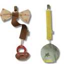 Protective Pacifier Clip, Bowtie & Round  Ultra-Durable & Handmade, 2-Pack with 100% Cotton Fabric  Safe & Stylish Baby Essential