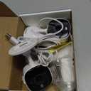 AOQEE 2K Cameras for Home Security-Outdoor/Indoor Camera for Dog/Cat/Pet/Nanny/Baby/Elderly, Color Night Vision, White Light, Siren, 24/7 SD Recordings, Works with Alexa, Plug in (White-2Pack-2.4G)