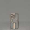 TORRAS Desert Titanium 360 Spin Stand Magnetic Case for iPhone 16 Pro Case with Full Camera Protection, Fit for MagSafe, 16FT Mil-Grade Shockproof Slim Phone Case for iPhone 16 Pro 6.3", Rose Gold