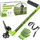 Upgraded Weed Eater Handle, Ergonomic String Trimmer Handle with Adjustable Shoulder Strap and Clamp, Weedeater Handle Extension for Lawn Care, Landscaping, and Yard Trimming Edging