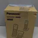 Panasonic Cordless Phone with Answering Machine, Advanced Call Block, Bilingual Caller ID and High-Contrast Display, Expandable System with 2 Handset Cordless Telephones - KX-TGD832M (Metallic Black)