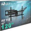 WALI Heavy Duty Full Motion TV Wall Mount Bracket for Extra Large TVs,Holds up to 220Ibs, Swivel Tilt Rotatable,Max Mounting Holes 1000x600, Fits 65 75 85 100 120 inch LED/LCD/OLED 4K/8K on Wood Stud