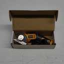 Electric Cardboard Cutter - Cordless Electric Scissors for Cardboard with Safety Lock & 2 Spare Blades, Power 4V Rechargeble Box Cutters for Fabric Carpet Leather Plastic Cutting, Crafting Yellow