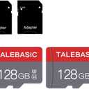 2 Pack 128GB Memory Card Class 10 Flash Card Fast Speed TF Card with Adapter for Tablet/Mobile Phone/Camera/Car Audio/Game Console(2 Pcs 128GB)