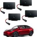 Car Door Lights Logo Projector Compatible with Tesla Accessories for Model Y 3 X S, 2025 Upgraded OEM Style Puddle Lights, Ultra-Bright HD Car Welcome Light No Fade 3D Laser Ghost Shadow Light(4 Pack)